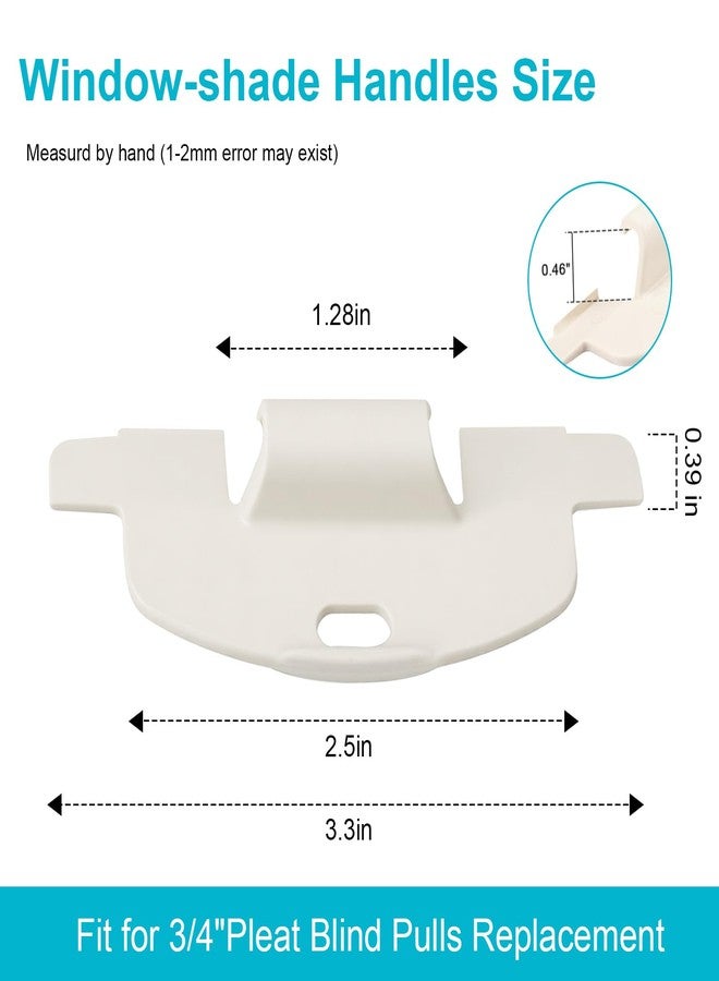 HEBRAR for Hunter Douglas Blind Clips Lite Rise Handle, 3/4" Bottom Rail Handle for Cordless Shade Handle Replacement for Hunter Douglas Duette Window and Applause Cordless Shades 3 Pack - Image 3